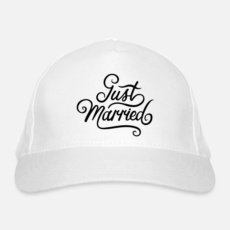 Jeunes mariés. Dis-le par la présente-Juste marié ! Casquette classique bio
