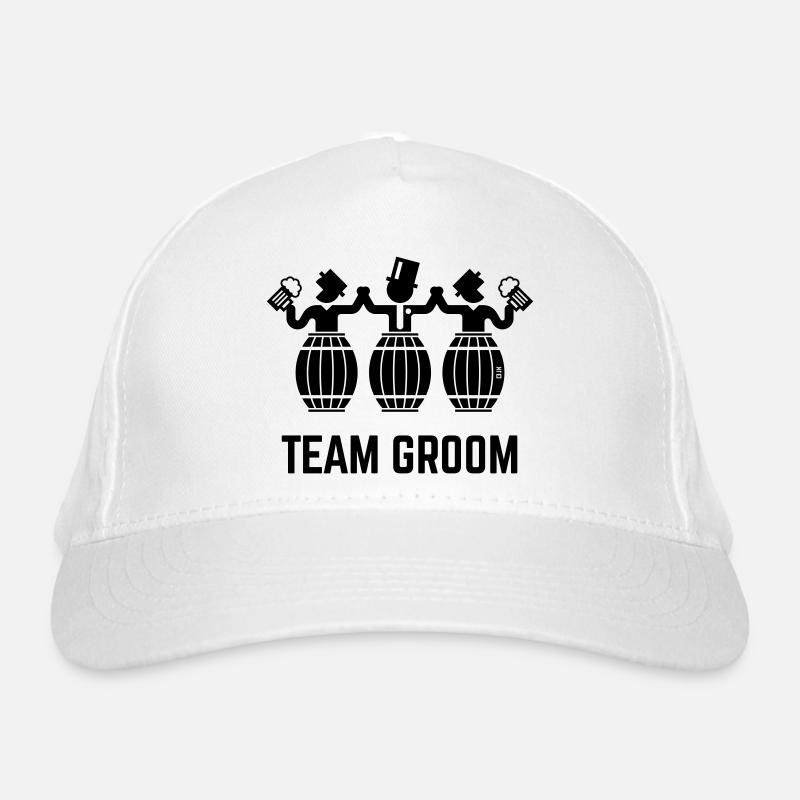 Team Groom (Junggesellenabschied / Bierfässer / B) Bio-Baseballkappe