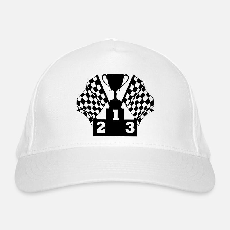 Podium du drapeau de la Coupe de course automobile Casquette classique bio