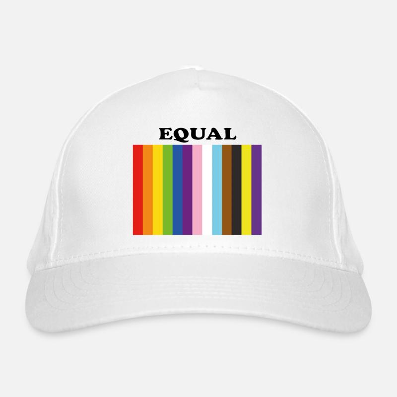 Gleiche inklusive Pride-Farben Bio-Baseballkappe