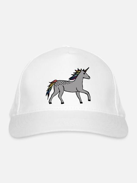 Cute Unicorn - Organic Baseball Cap - white - Front