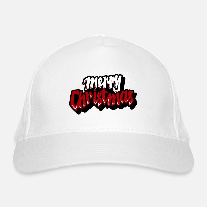 Merry Christmas Retro Script Bio-Baseballkappe