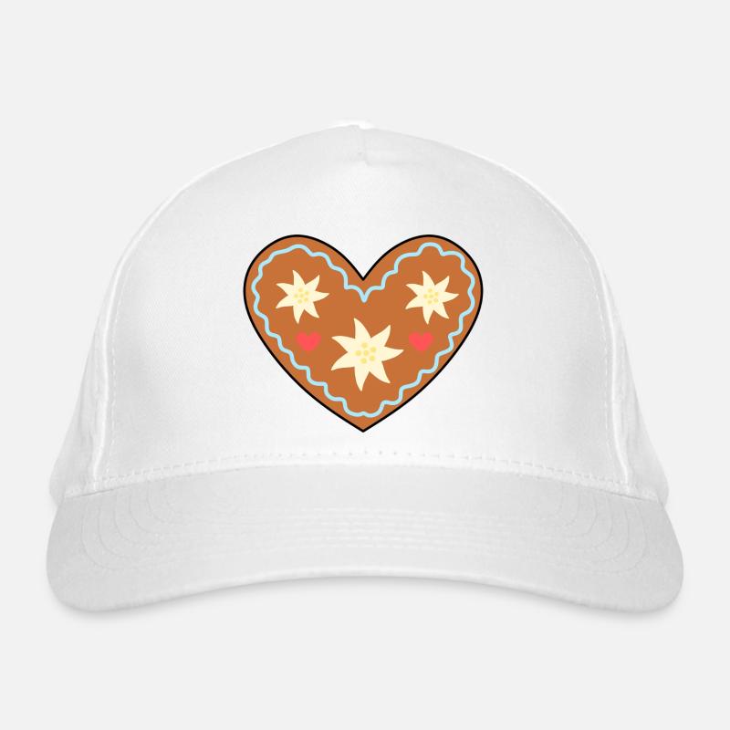 Frosted Heart Gingerbread Design Organic Baseball Cap