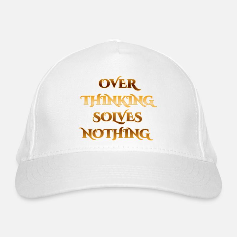 Überlegendes Zitat Gestaltung - Overthinking Bio-Baseballkappe