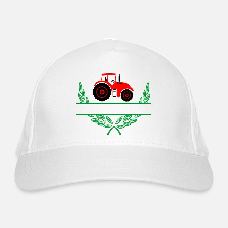 Red Tractor with Namespace Organic Baseball Cap