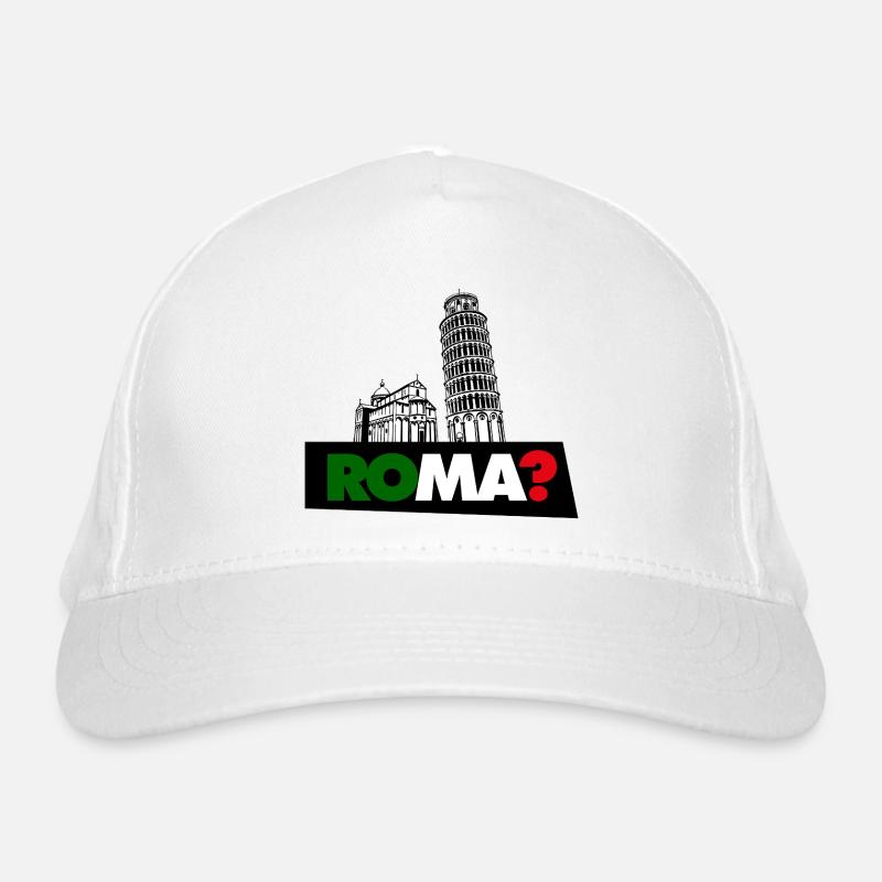 Rome? - Organic Baseball Cap - white