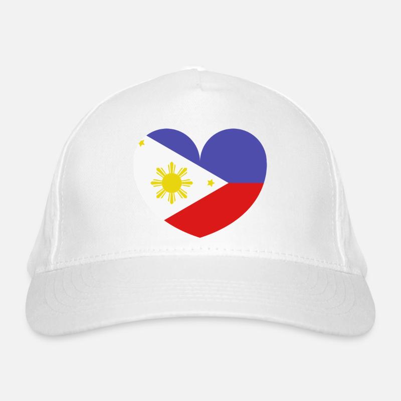 Philippinische Herzflagge Bio-Baseballkappe