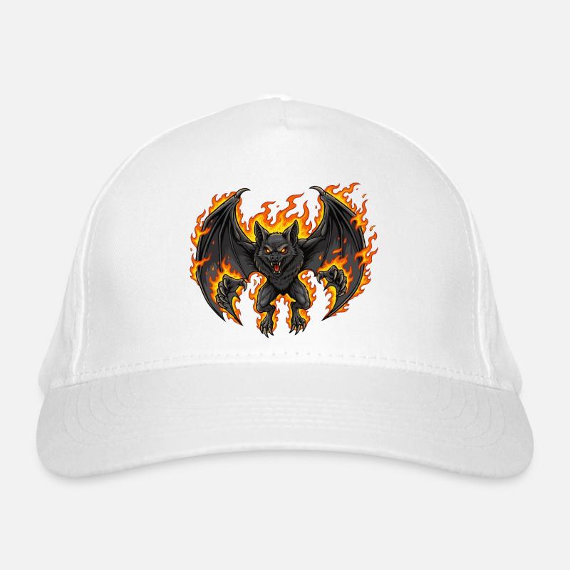 Bat on fire Organic Baseball Cap