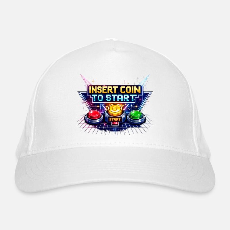Bouton de démarrage arcade Neon Rétro Casquette classique bio