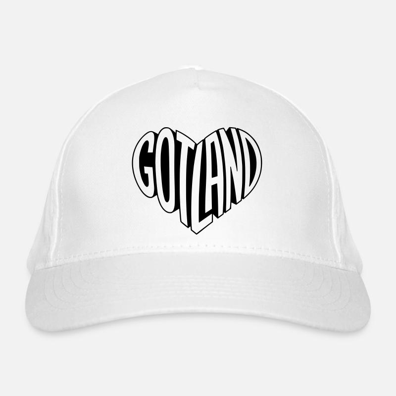 Cœur en lettres de Gotland, Suède Casquette classique bio