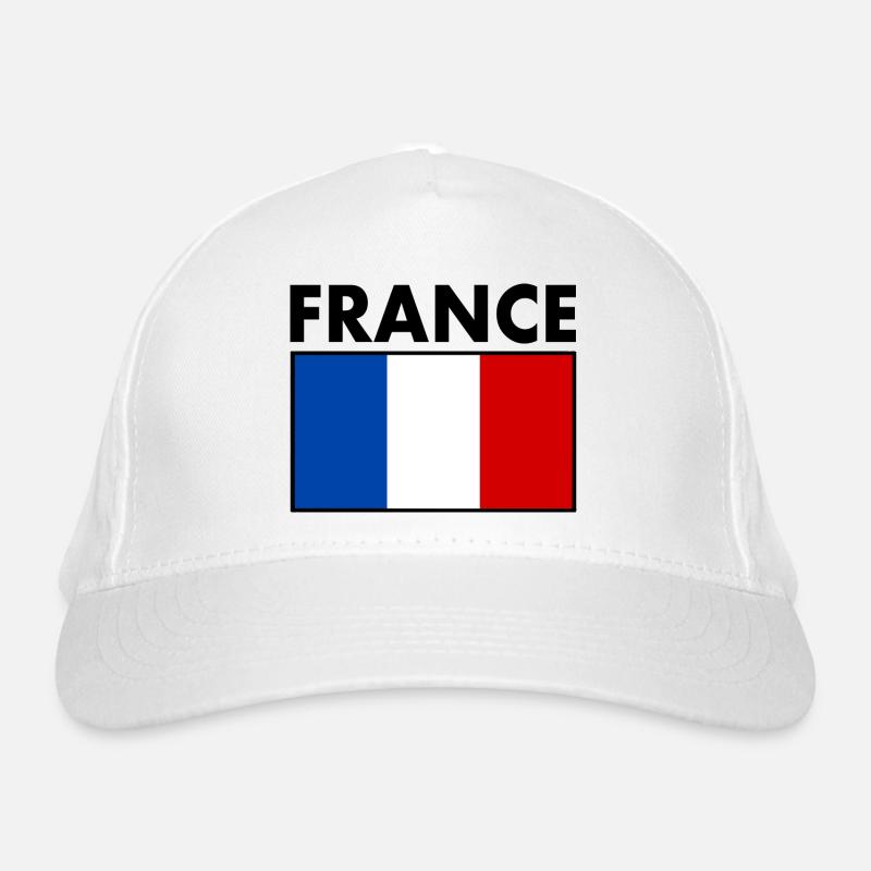 FRANKREICH FLAGGE Bio-Baseballkappe