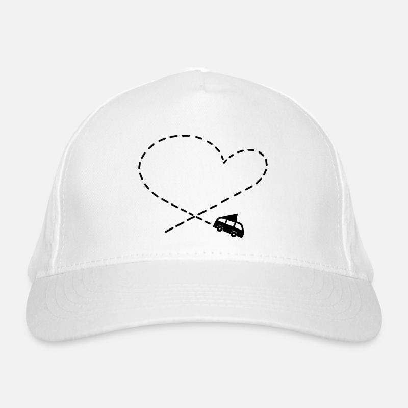 Camper love Van Camping Herz Bio-Baseballkappe