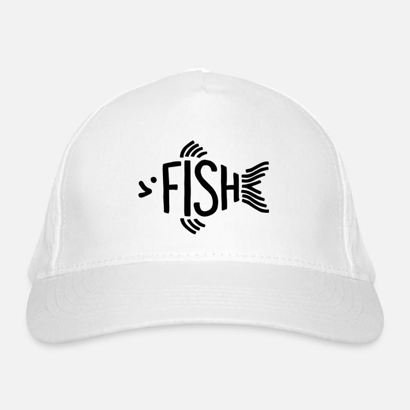 Os de poisson, squelette, pêche à chevrons Casquette classique bio