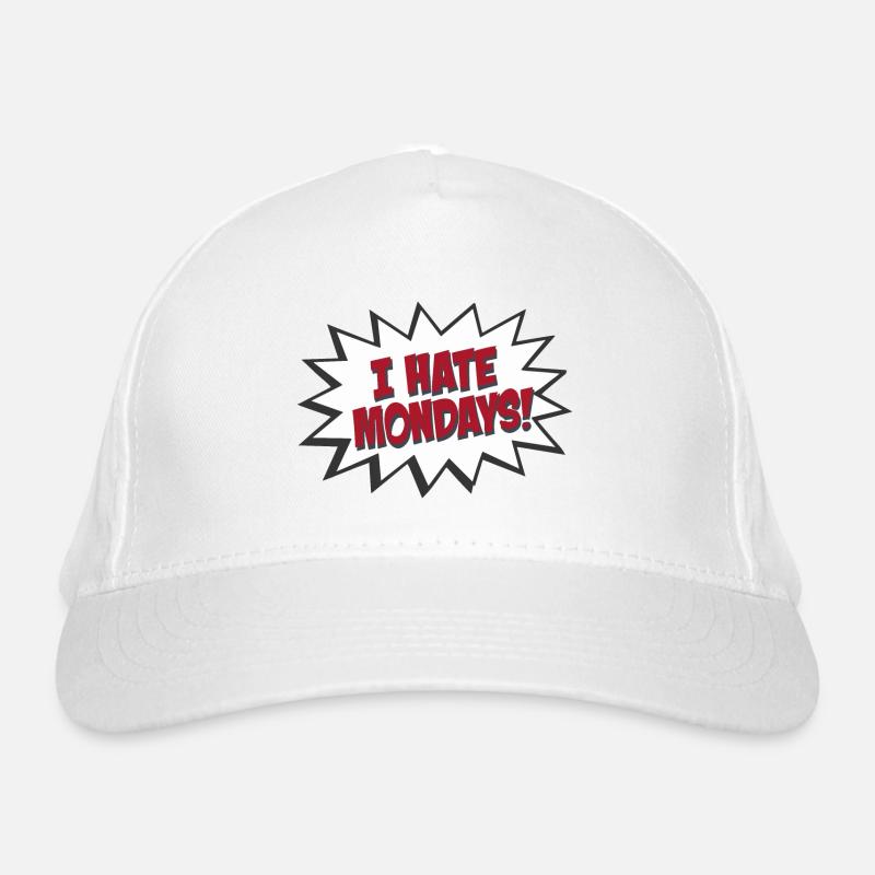 Speech Bubble I Hate Mondays Organic Baseball Cap