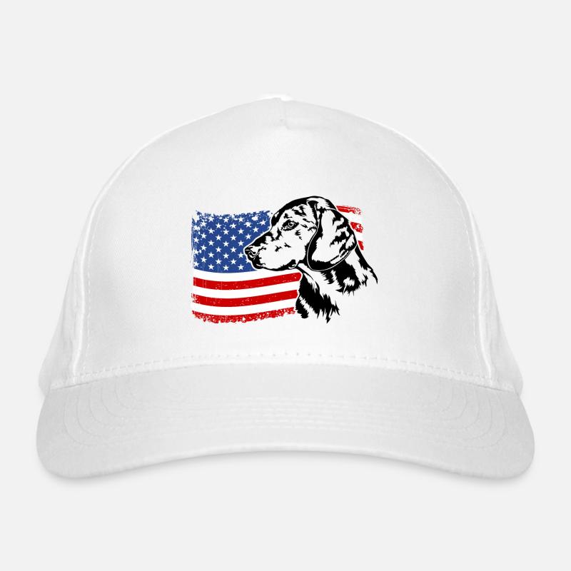 ALPINE DACHSBRACKE America Flag Dog Wilsigns Organic Baseball Cap