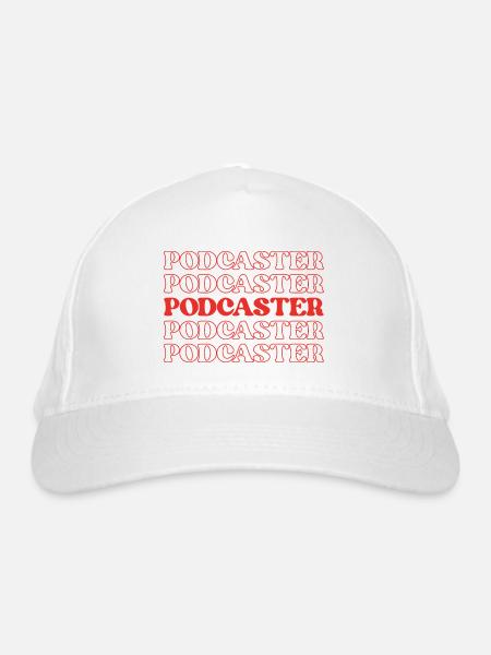 Podcaster, Moderator, Radiomoderator - Bio-Baseballkappe - Weiß