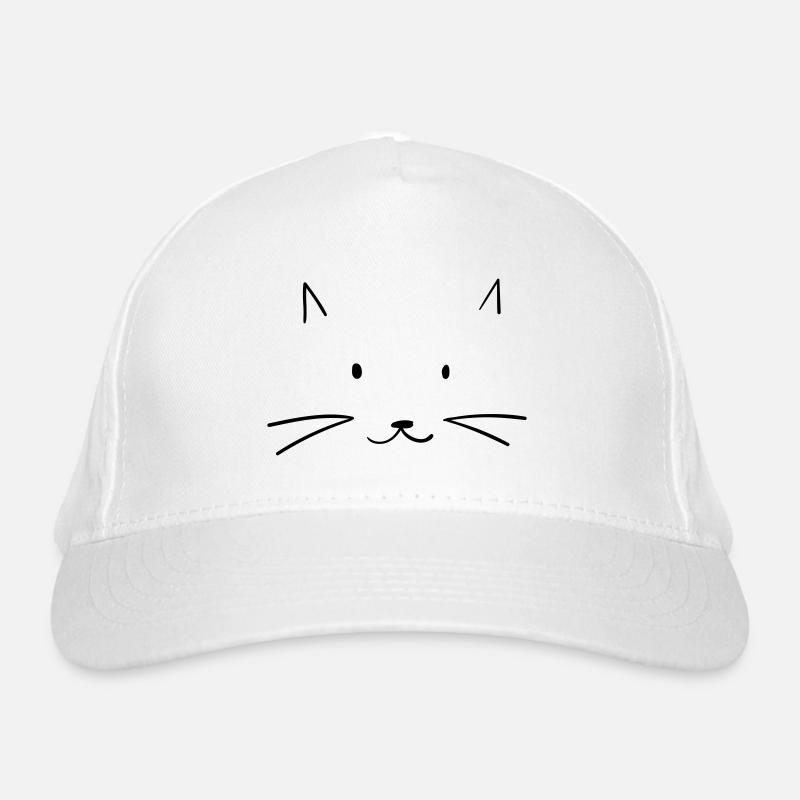 Minimal-Mieze - Sehr schlicht, sehr niedlich Bio-Baseballkappe