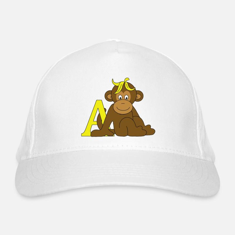 Affe mit A Bio-Baseballkappe