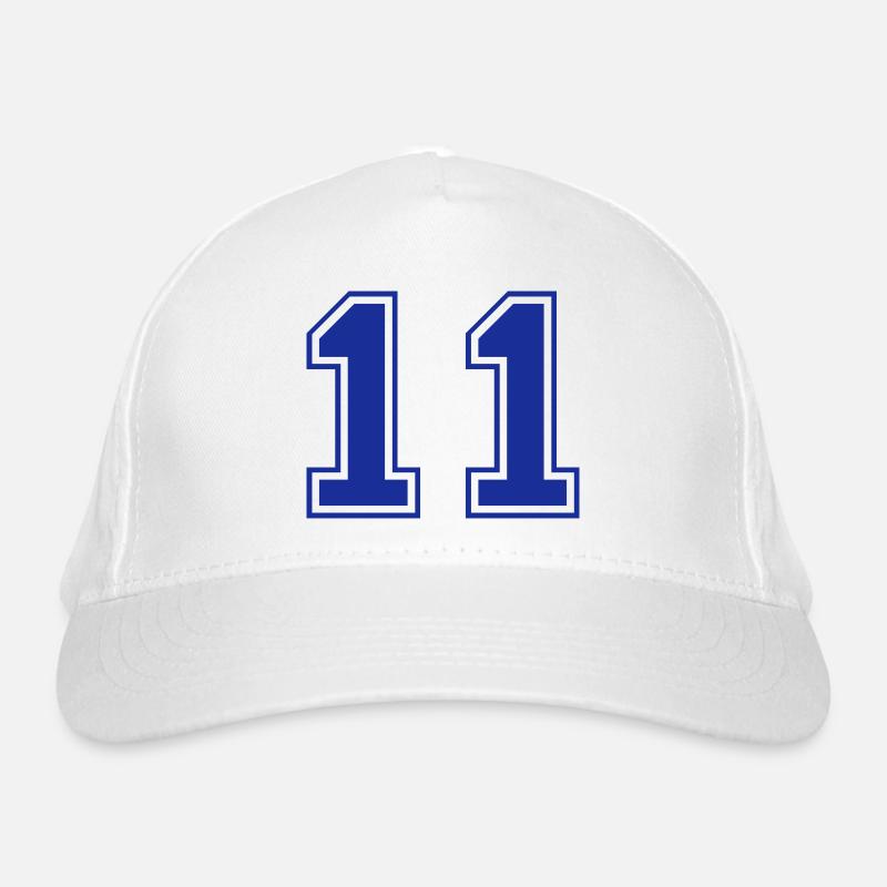 11 - Nummer - Zahl Bio-Baseballkappe