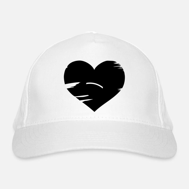 I love Brasil - Brasilien Flaggen Herz Bio-Baseballkappe