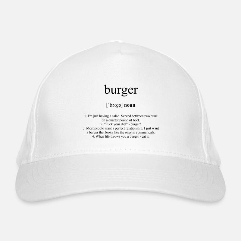 Burger (Hamburger) Dictionnaire de définition Casquette classique bio