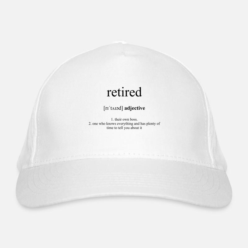 Dictionnaire de définition des retraités Casquette classique bio