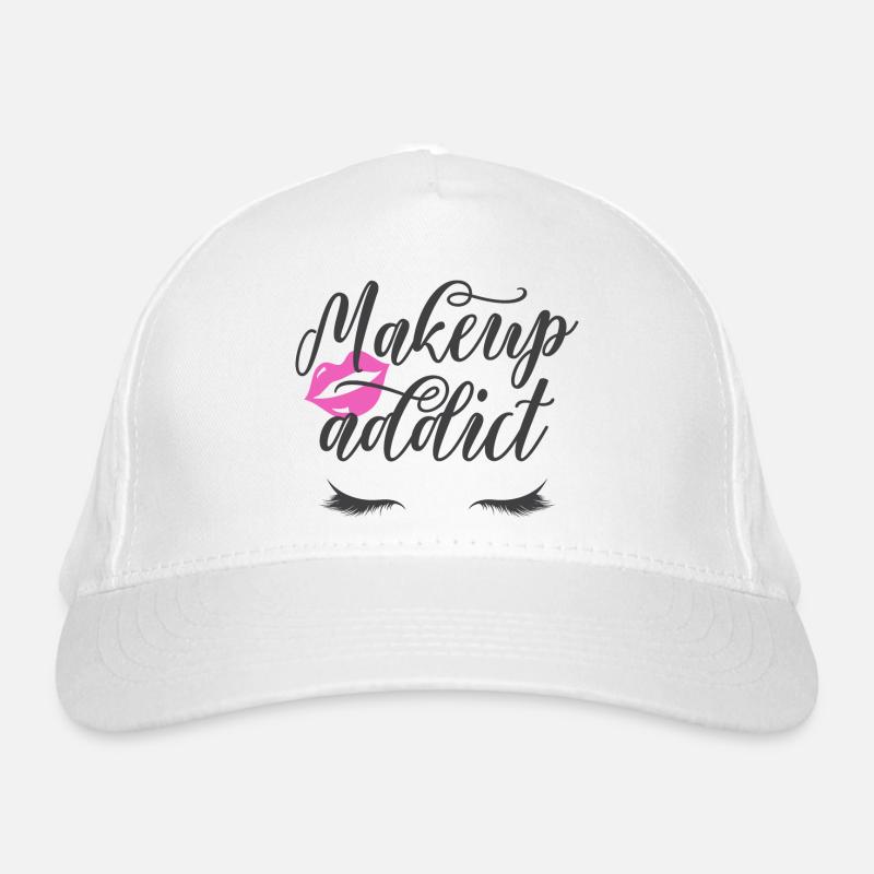 Custom design pink lips long eyes eyelashes Organic Baseball Cap