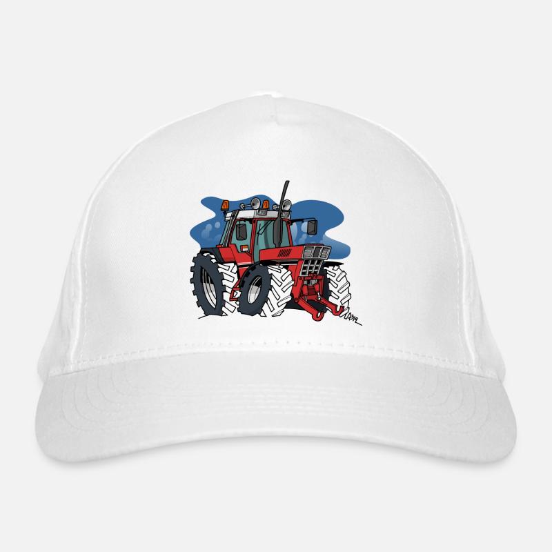 0871 IH Zugmaschine - Bio-Baseballkappe - Weiß
