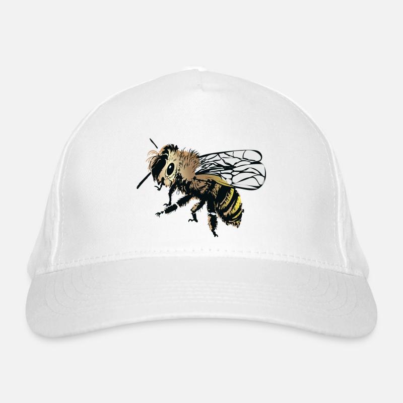 Illustration stylisée d’abeille - Casquette classique bio - blanc