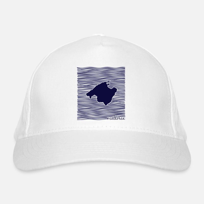 Majorque, Espagne, Méditerranée, vagues, contour Casquette classique bio
