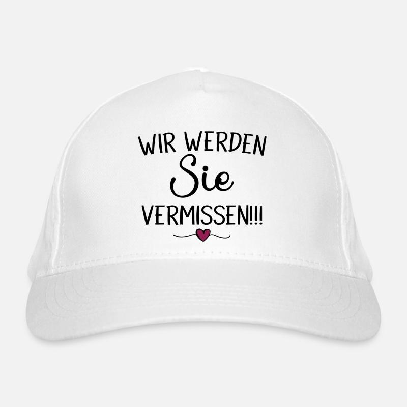 Wir Werden Sie vermissen Abschied Erzieher Lehrer Bio-Baseballkappe