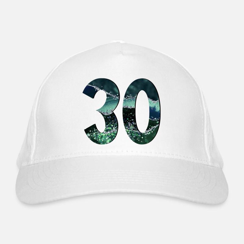 Number 30 - 30th Birthday - Thirty-Year-Old Organic Baseball Cap