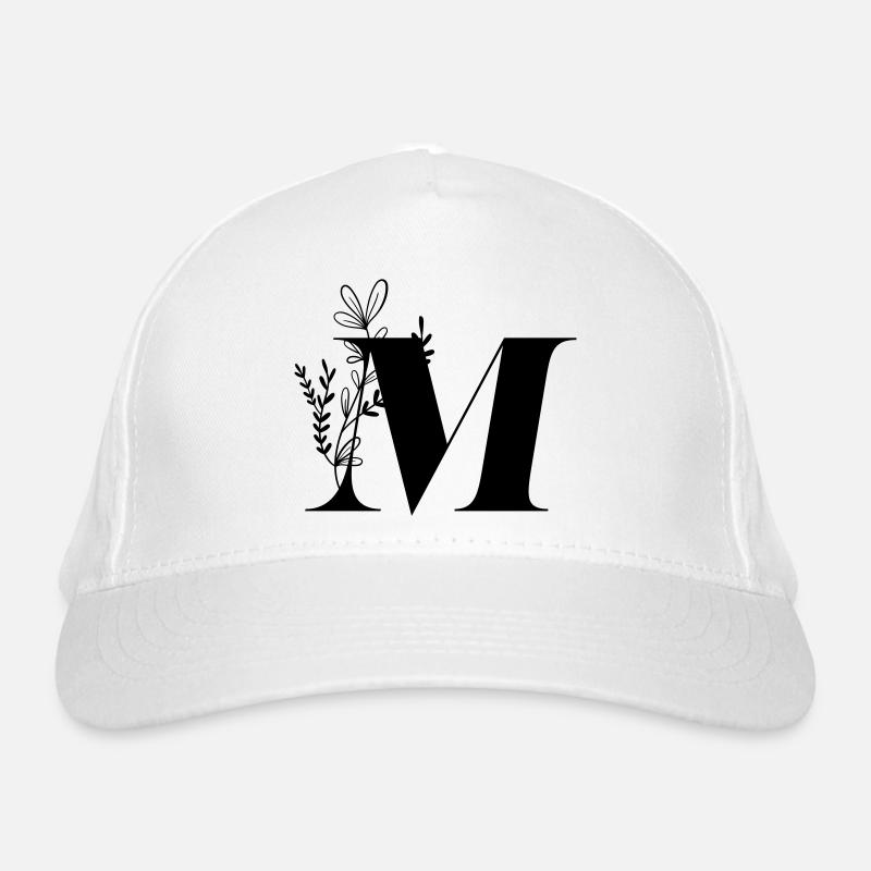 Buchstabe Floral M Bio-Baseballkappe