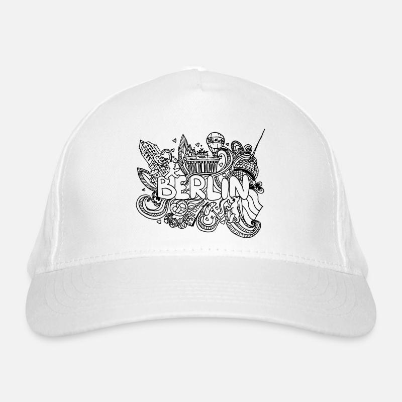 Berlin Berlin Skyline Graffiti Font Doodle Organic Baseball Cap