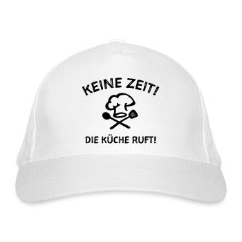 Koch Köchin Witzige Sprüche - Bio-Baseballkappe - Weiß - Vorne