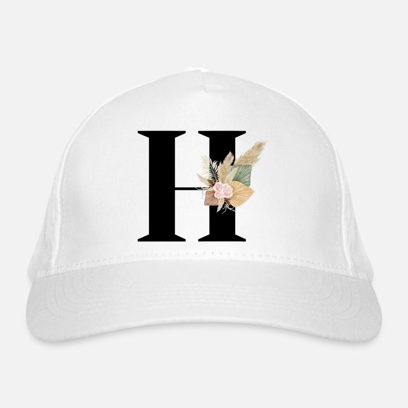 lettre H fleuris Casquette classique bio