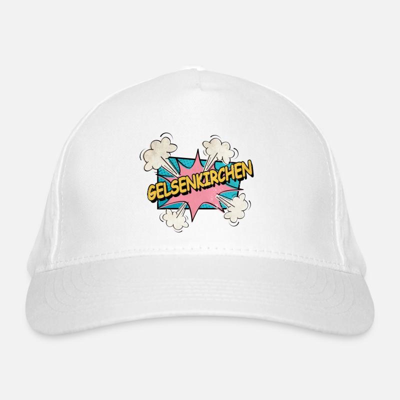 Gelsenkirchen Germany Font Pop Art Comic Organic Baseball Cap