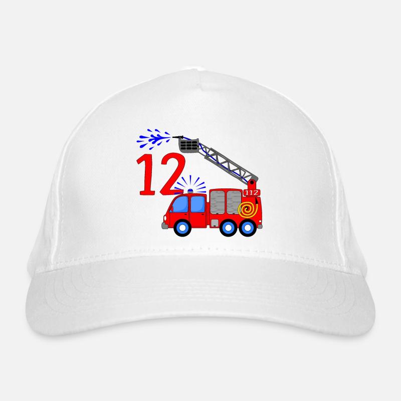 Fire engine 12 birthday children Organic Baseball Cap