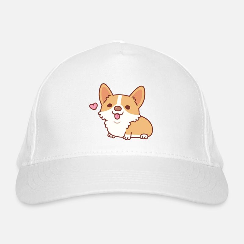 Süßer kleiner Corgi Hund Welpe Bio-Baseballkappe