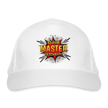 Master Level Complete Masterabschluss Geschenk - Bio-Baseballkappe - Weiß - Vorne