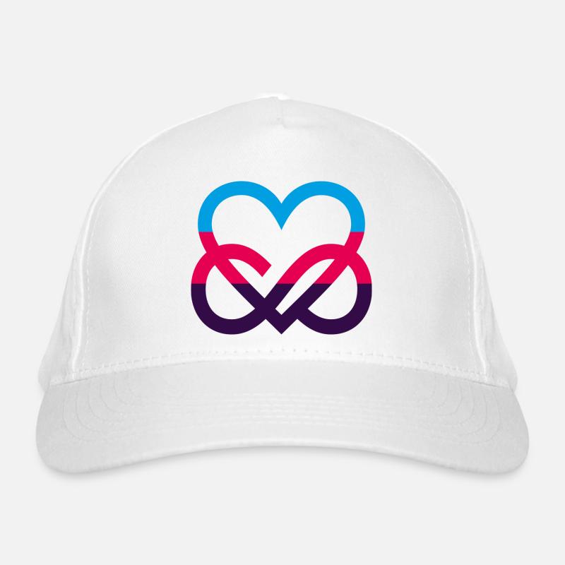 Polyamorie Pride Flagge Herz Infinity Heart Bio-Baseballkappe