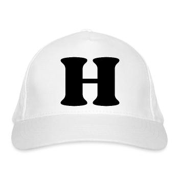 Lettre h - Casquette classique bio - blanc - Devant