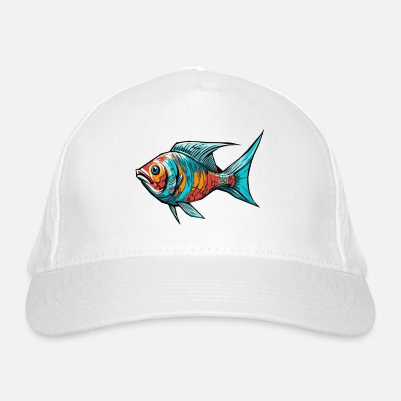 Bunter Graffiti Fisch Bio-Baseballkappe