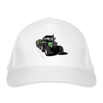 Deutz 4.31 Traktor mit Anhänger - Bio-Baseballkappe - Weiß - Vorne