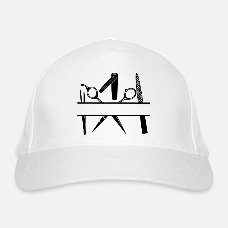 Bannière de texte des attributs de pédicure Casquette classique bio