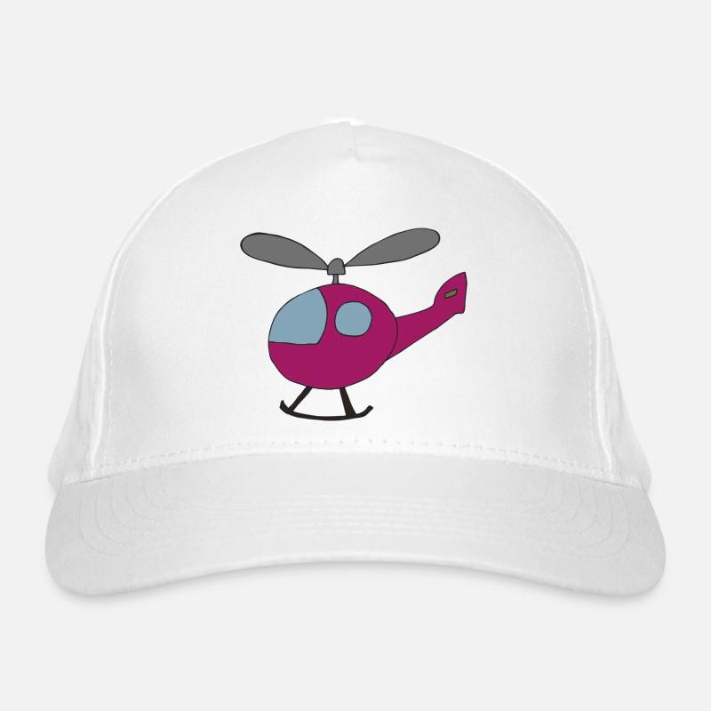 hubschrauber pink Bio-Baseballkappe