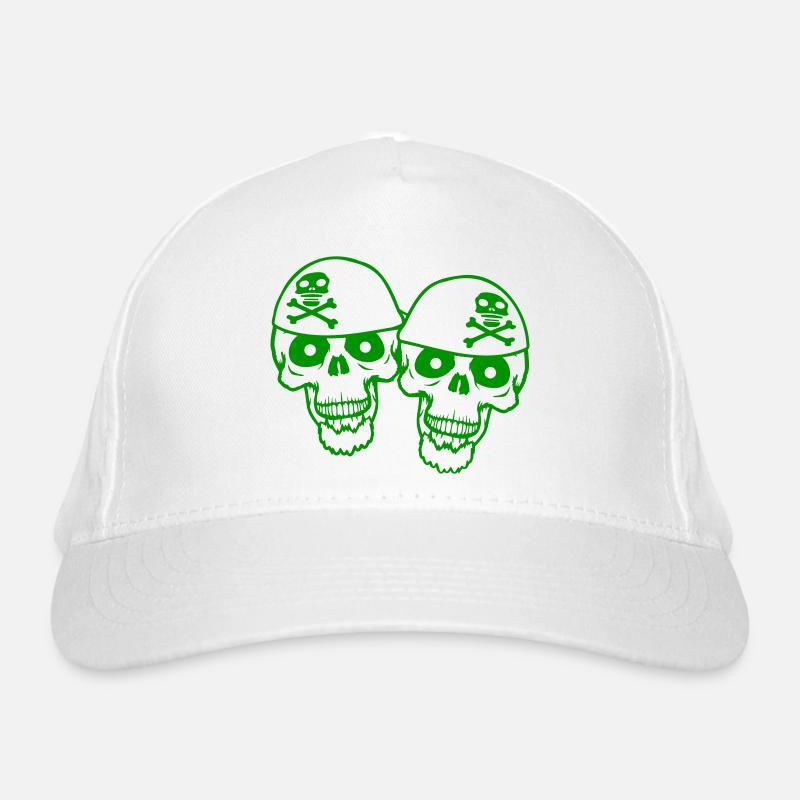 2 Crâne de pirate Squelette Crâne Équipe d’Halloween Casquette classique bio