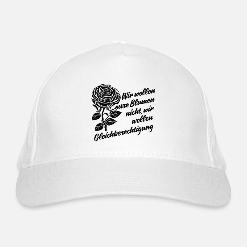 Wir wollen eure Blumen nicht Bio-Baseballkappe