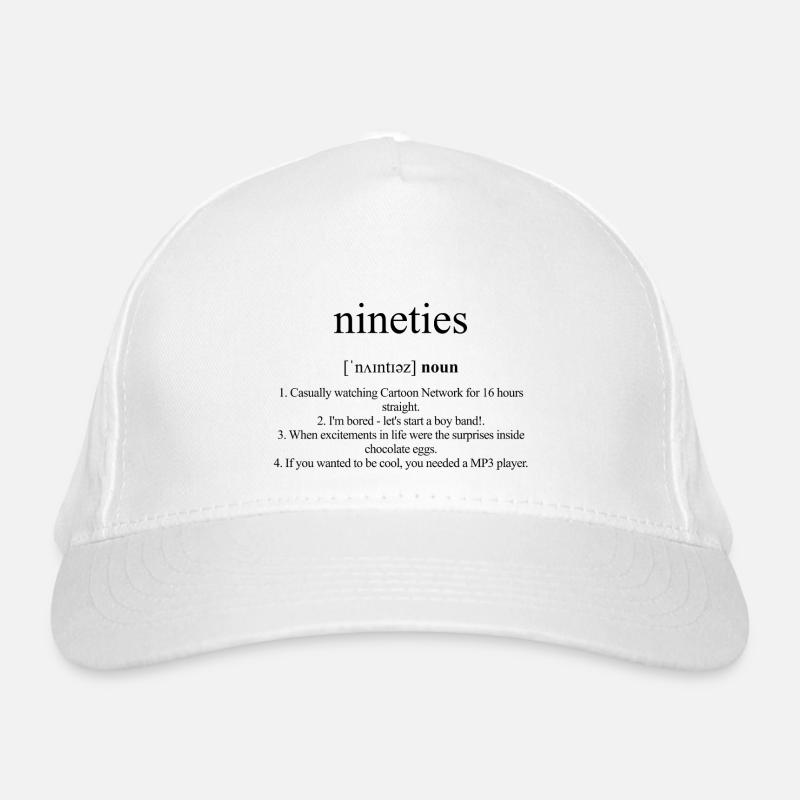 Nineties | Neunziger Definition Dictionary Bio-Baseballkappe