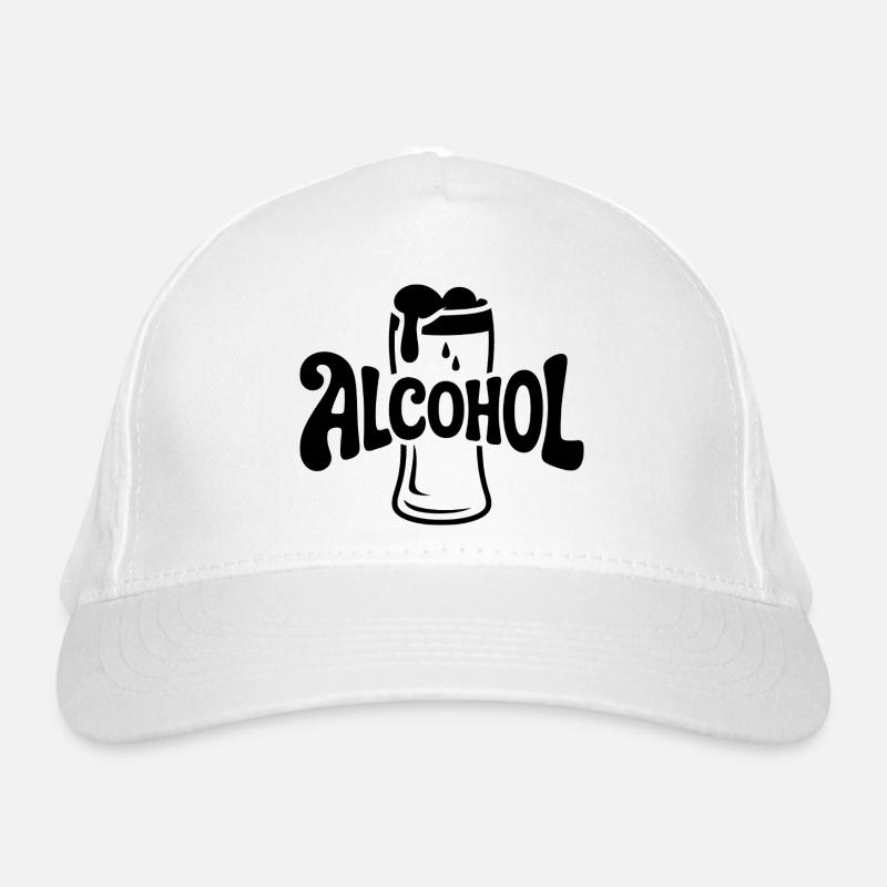 Alkohol - Cool Drinking Logo Bio-Baseballkappe